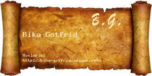 Bika Gotfrid névjegykártya